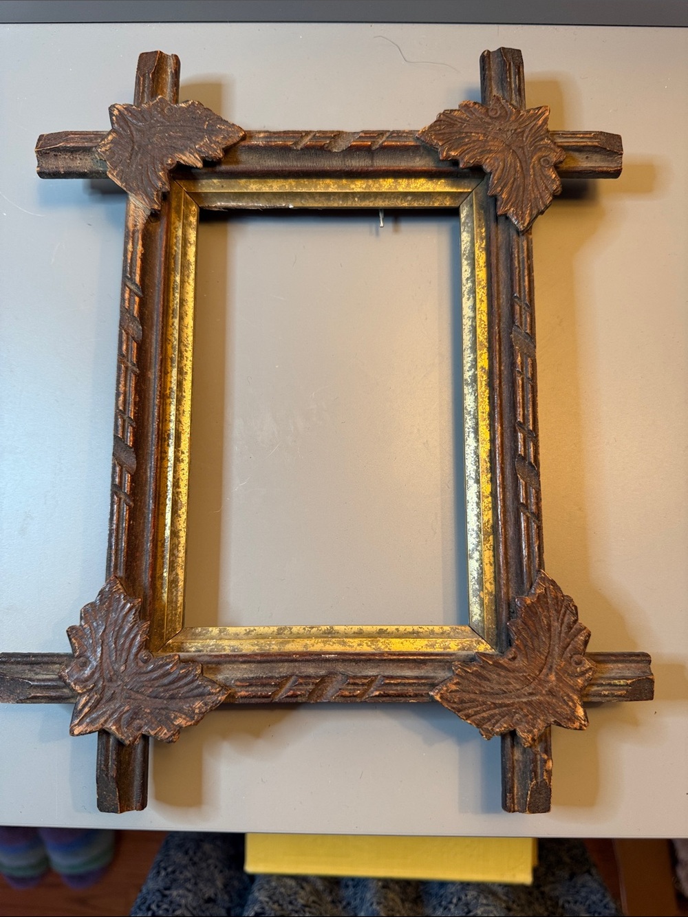 Vintage Gold and Brown Leaf Accent Wall Frame